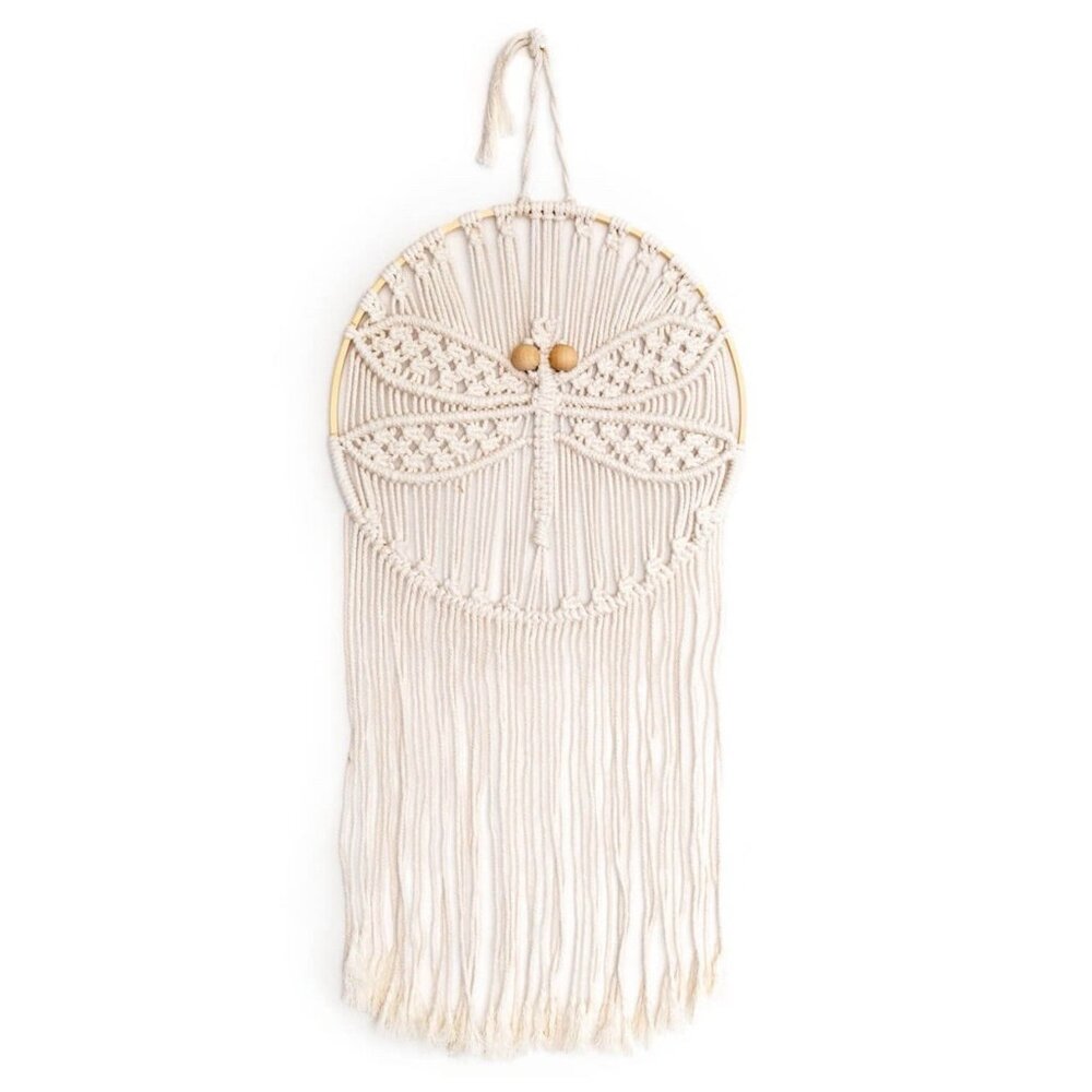 Solid Oak Macrame Wall Hanging Kit-Dragonfly - MWH009 - Picture 2 of 4